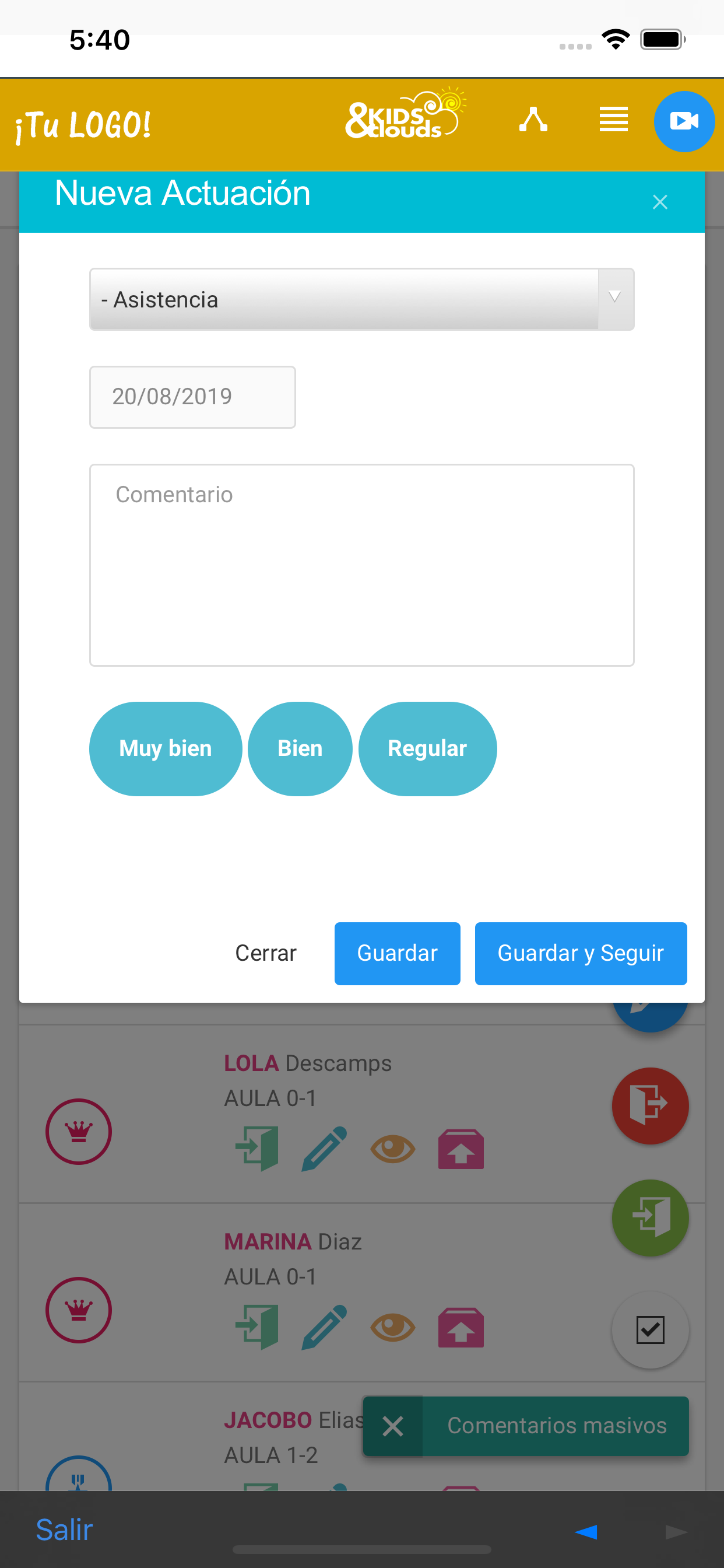 Kids&Clouds - Agenda digital screenshot 3