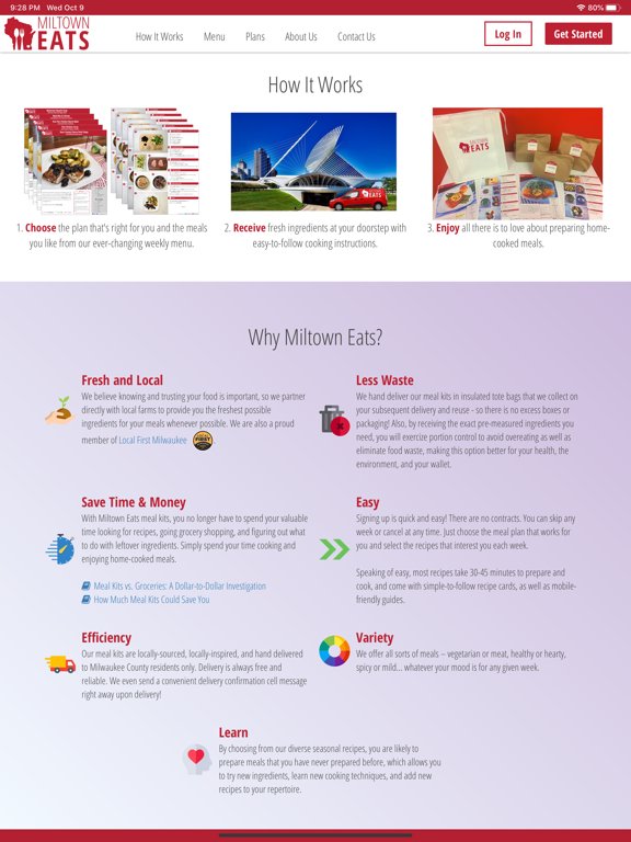 Miltown Eats iPad screenshot 5 - Food & Drink app