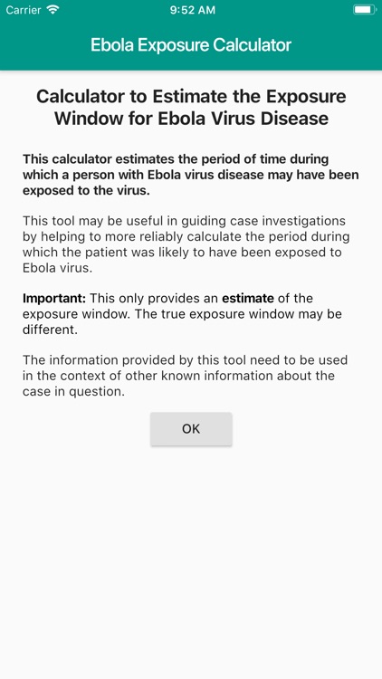 Ebola Exposure Calculator