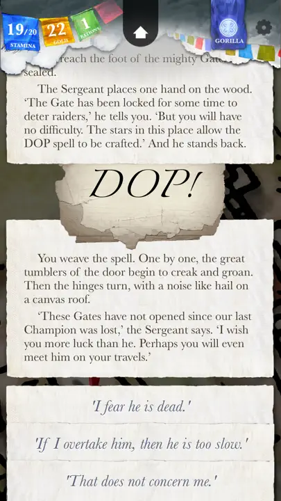 Sorcery! iPhone-skjermbilde 2