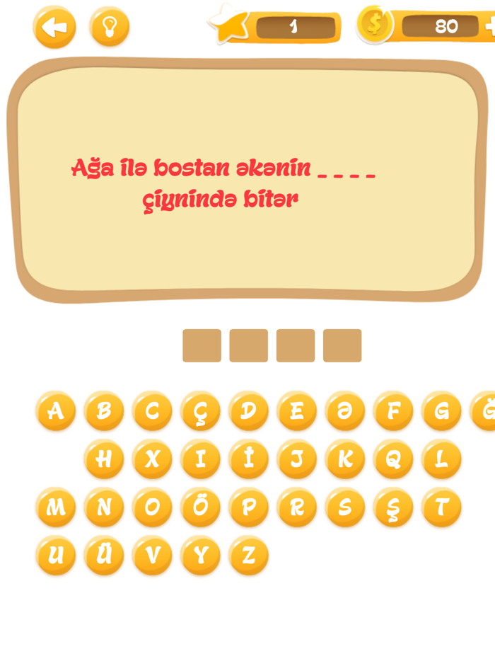 Atalar sözləri oyunu