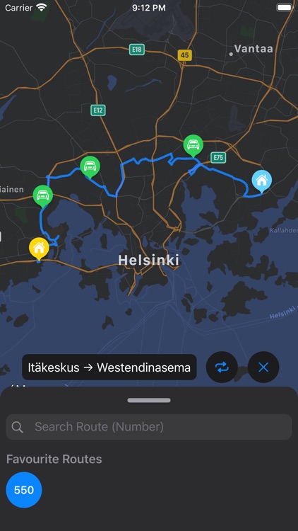 Helsinki Bus Tracker-HSL live