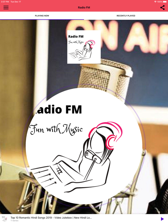 RadioFM Bollywood iPad screenshot 1 - Music app