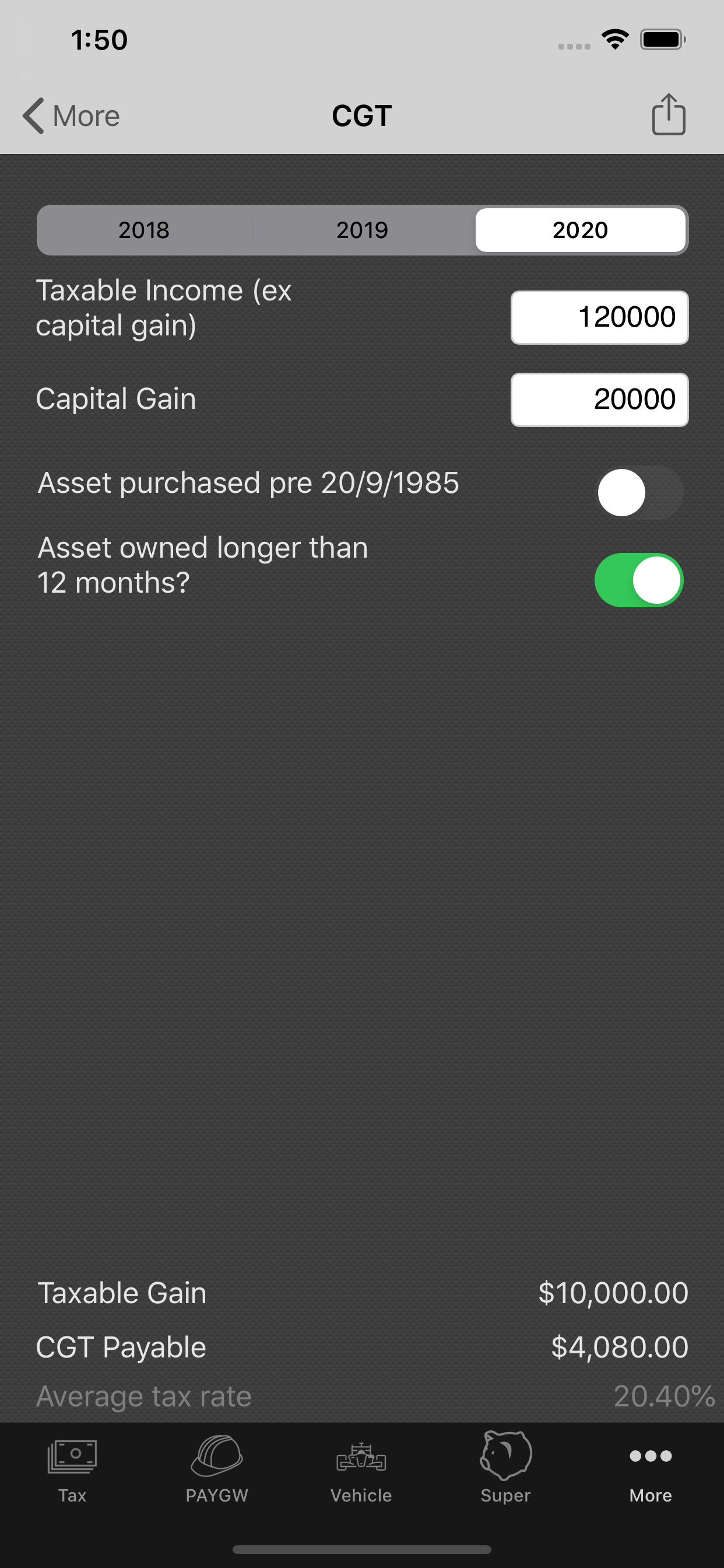 my Tax Calculator Australia screenshot 10
