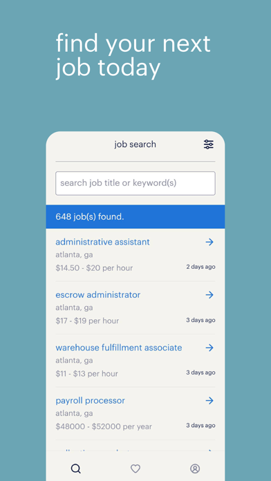 Randstad Job Search Screenshot