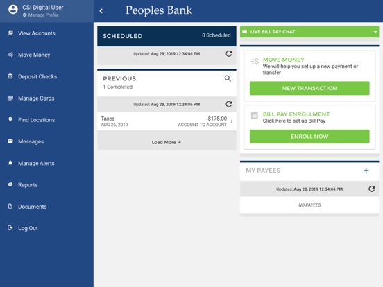 Peoples Bank-Mississippi iPad screenshot 4 - Finance app