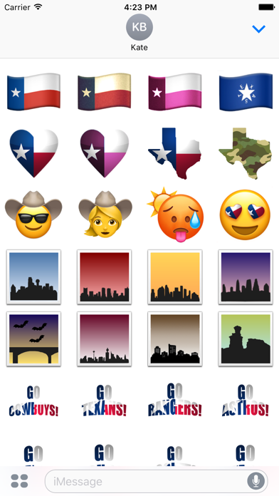 Texas Emojis Screenshot 2 - AppWisp.com Texas Emojis Screenshot 2 - AppWisp.com