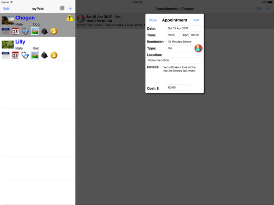 Screenshot #6 pour myPets - Pet Manager