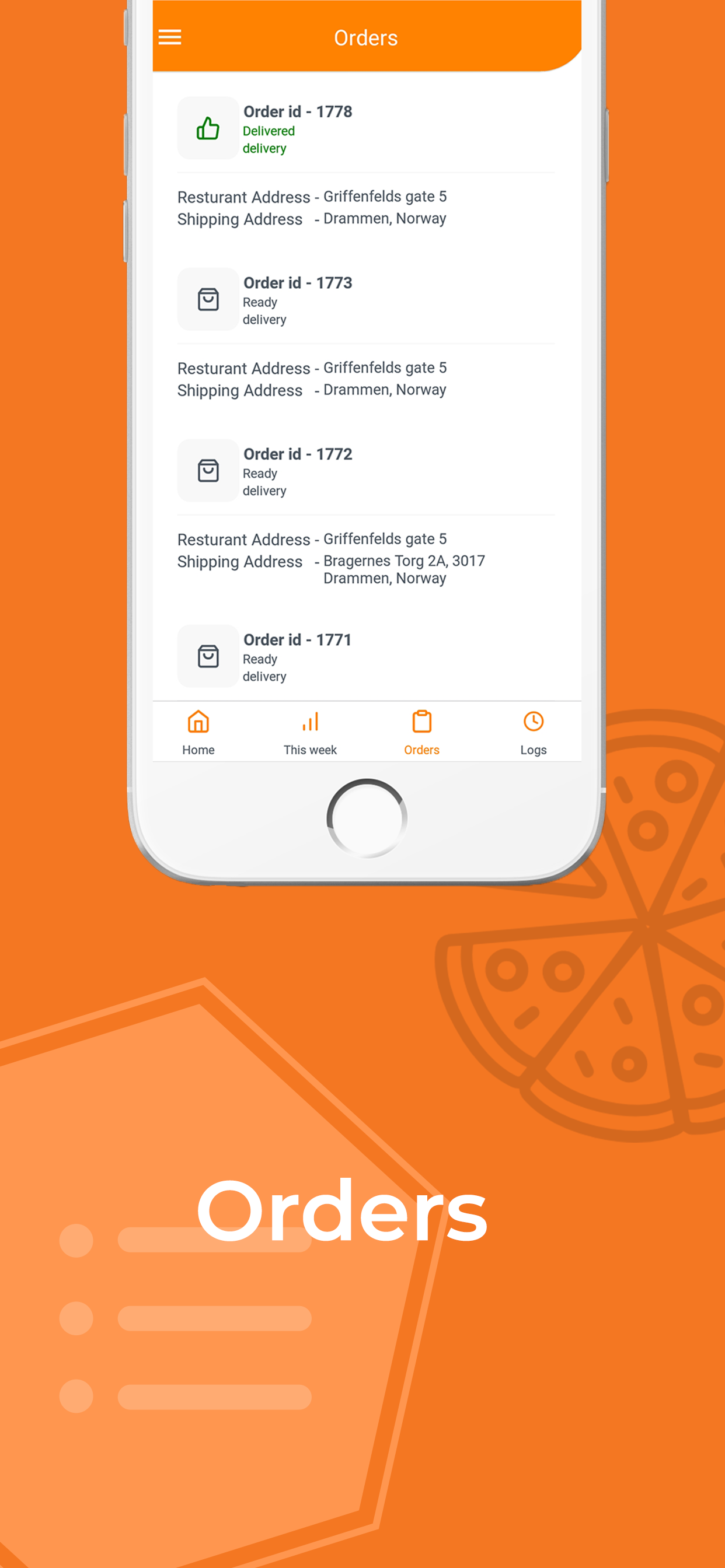 DineHome Driver App-Restaurant