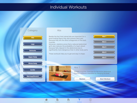 Personal Workout iPad screenshot 4 - Health & Fitness app