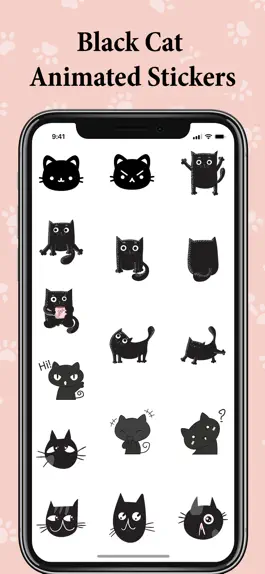 Game screenshot Animated Black Catmoji GIF hack