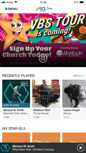 STAR 93.3 FM Radio App screenshot 1