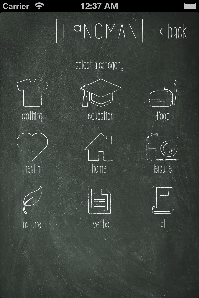 Hangman for Spanish learners screenshot 2