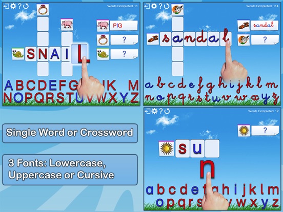 Montessori Crosswords for Kids iPad app afbeelding 2