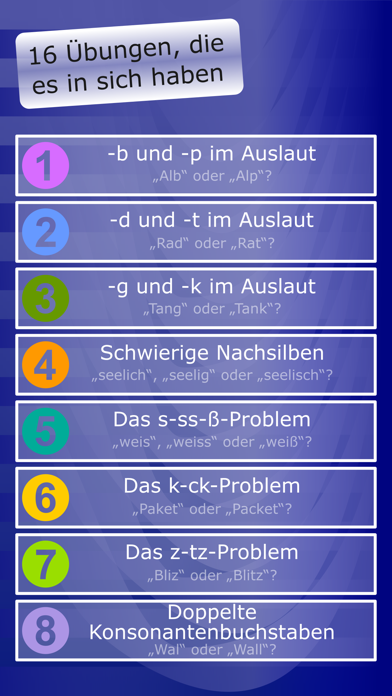 Screenshot #1 pour Konsonantenrechtschreibung