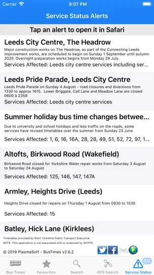 Screenshot von Bus Times - Yorkshire auf dem iPhone 5