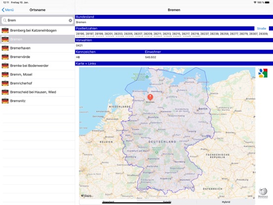 Screenshot #4 pour Ortsdaten Pro