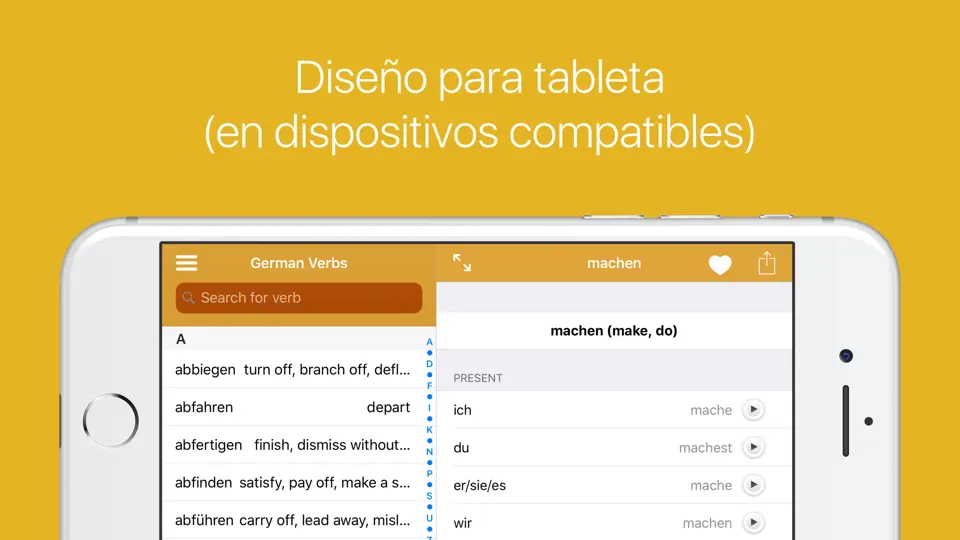 Captura de pantalla de Verbos En Alemán en iPhone 6