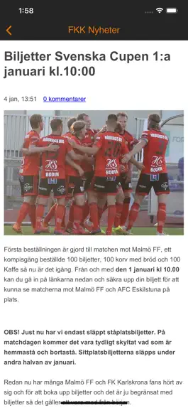 Game screenshot FK Karlskrona apk