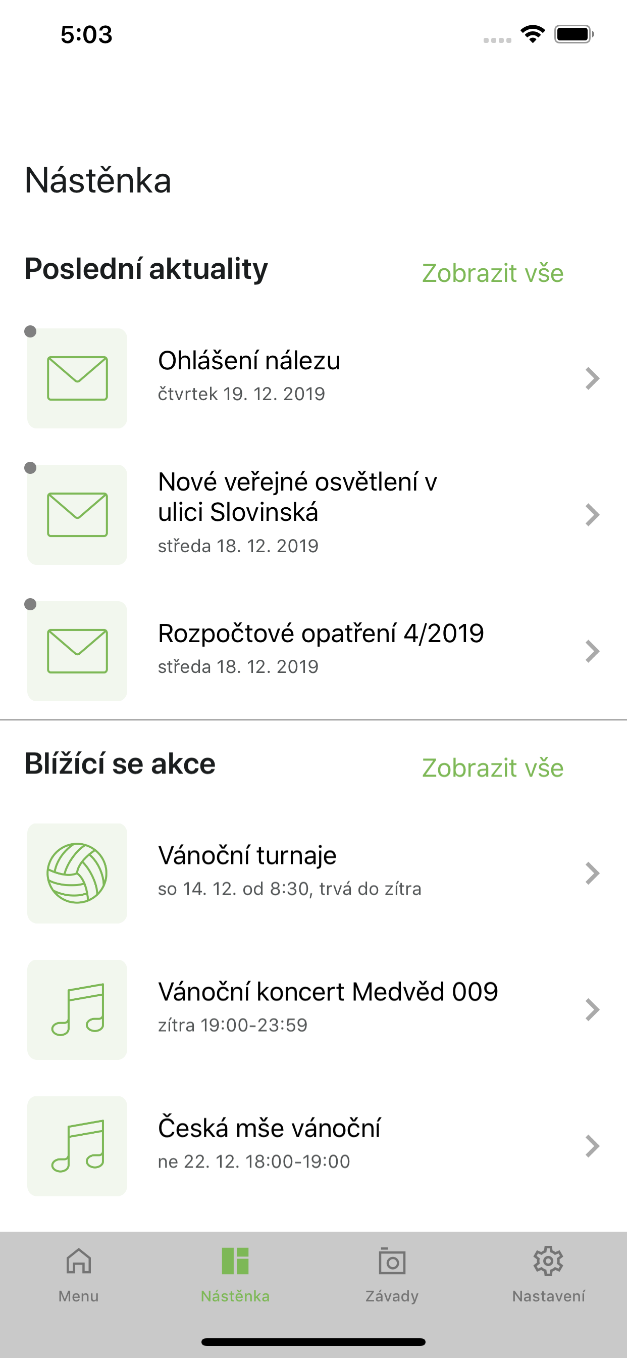 Úvaly v mobilu