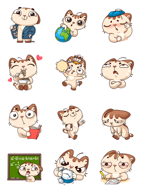 Screenshot #4 pour Student Cat Stickers