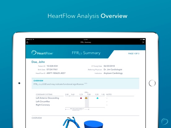 HeartFlow iPad screenshot 1 - Medical app