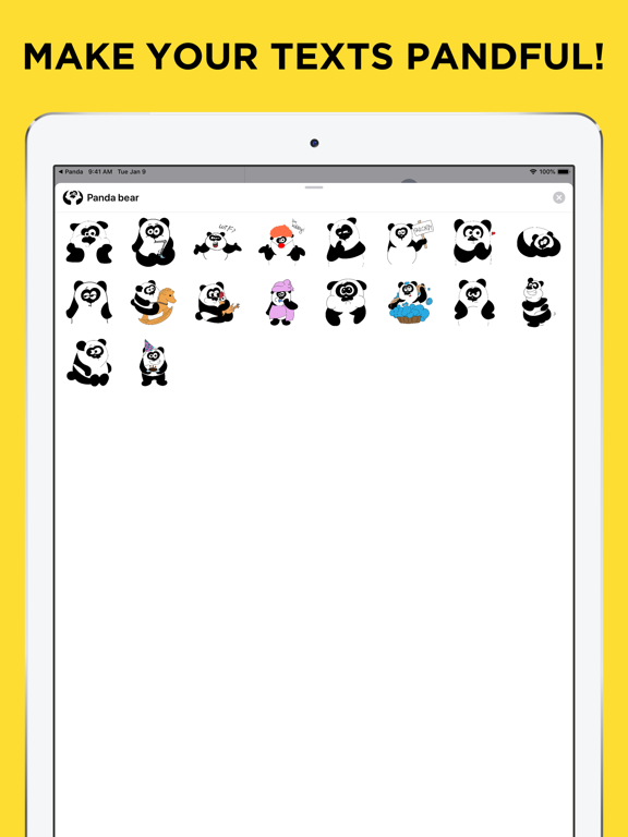 Screenshot #4 pour Panda Bear Sticker Collection