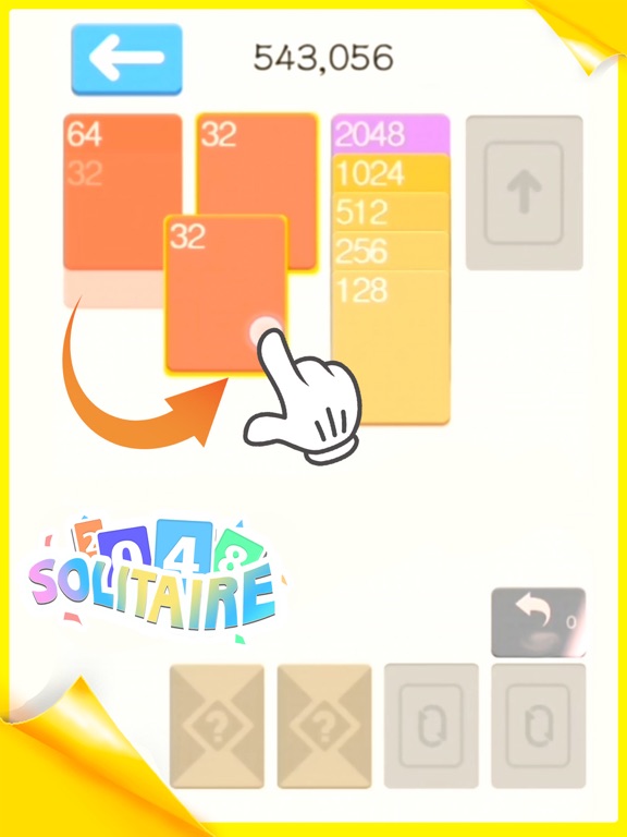 2048 Soitaire iPad screenshot