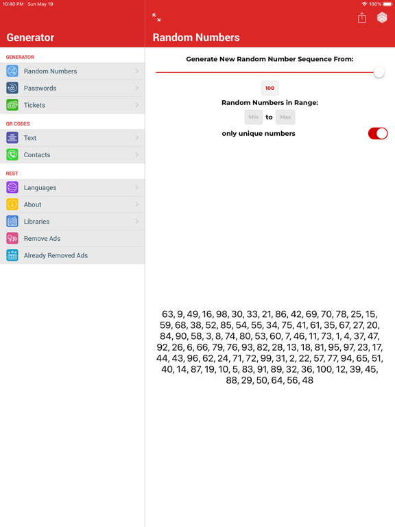 Generаtor iPad screenshot 1 - Lifestyle app