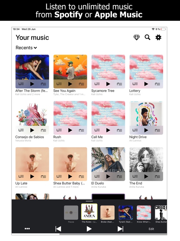 Screenshot #4 pour Music Player Unlimited ·