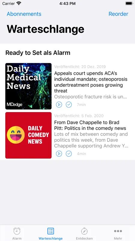 Podcast Alarm: Wake & Listen screenshot 4 of 7