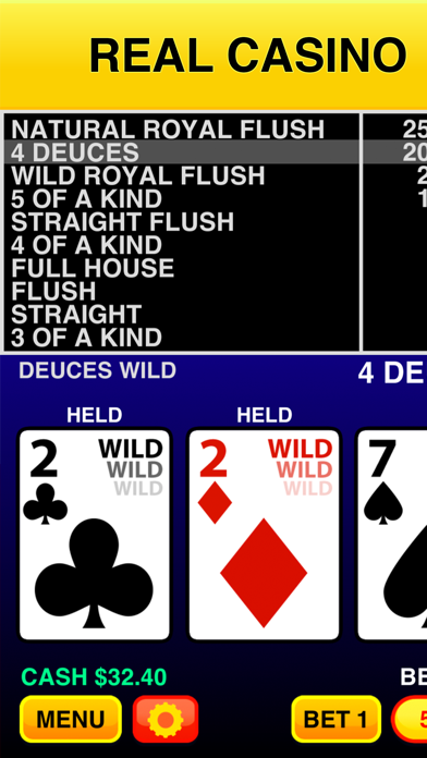 Screenshot #1 pour Deuces Wild Casino Video Poker