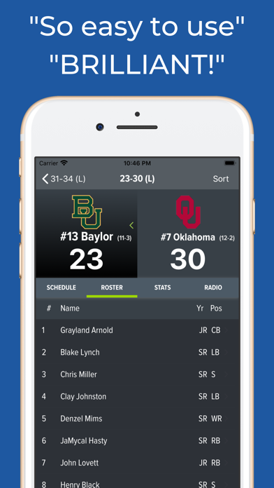 Baylor Football Schedules screenshot 3