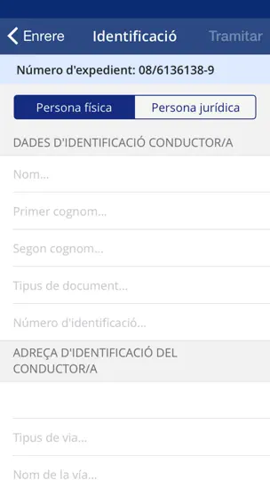 Captura de pantalla de App Trànsit en iPhone 5