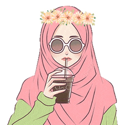 Hijab Girl Stickers iMessages - AppWisp.com