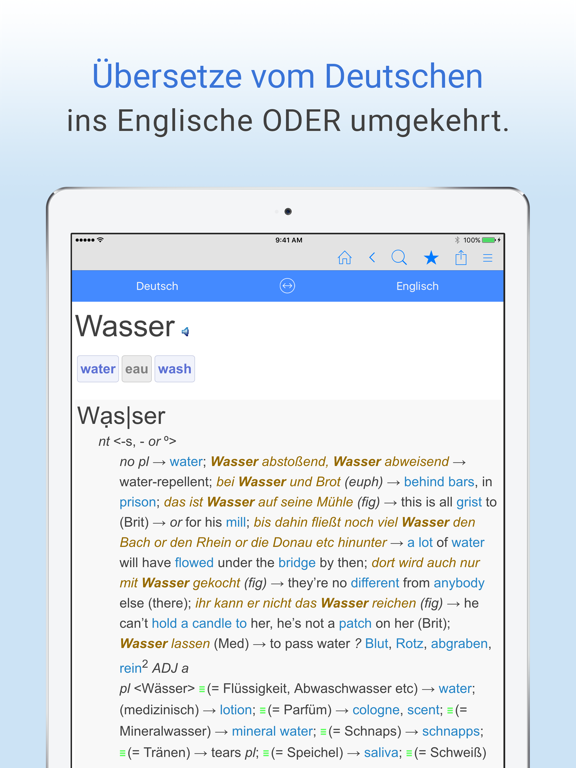 Screenshot #4 pour Deutsch-Englisch Wörterbuch.
