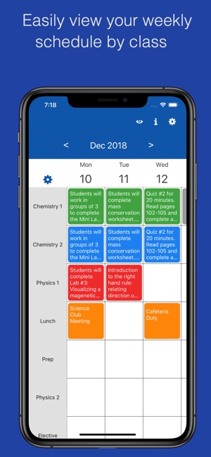 Class Planner for teachers