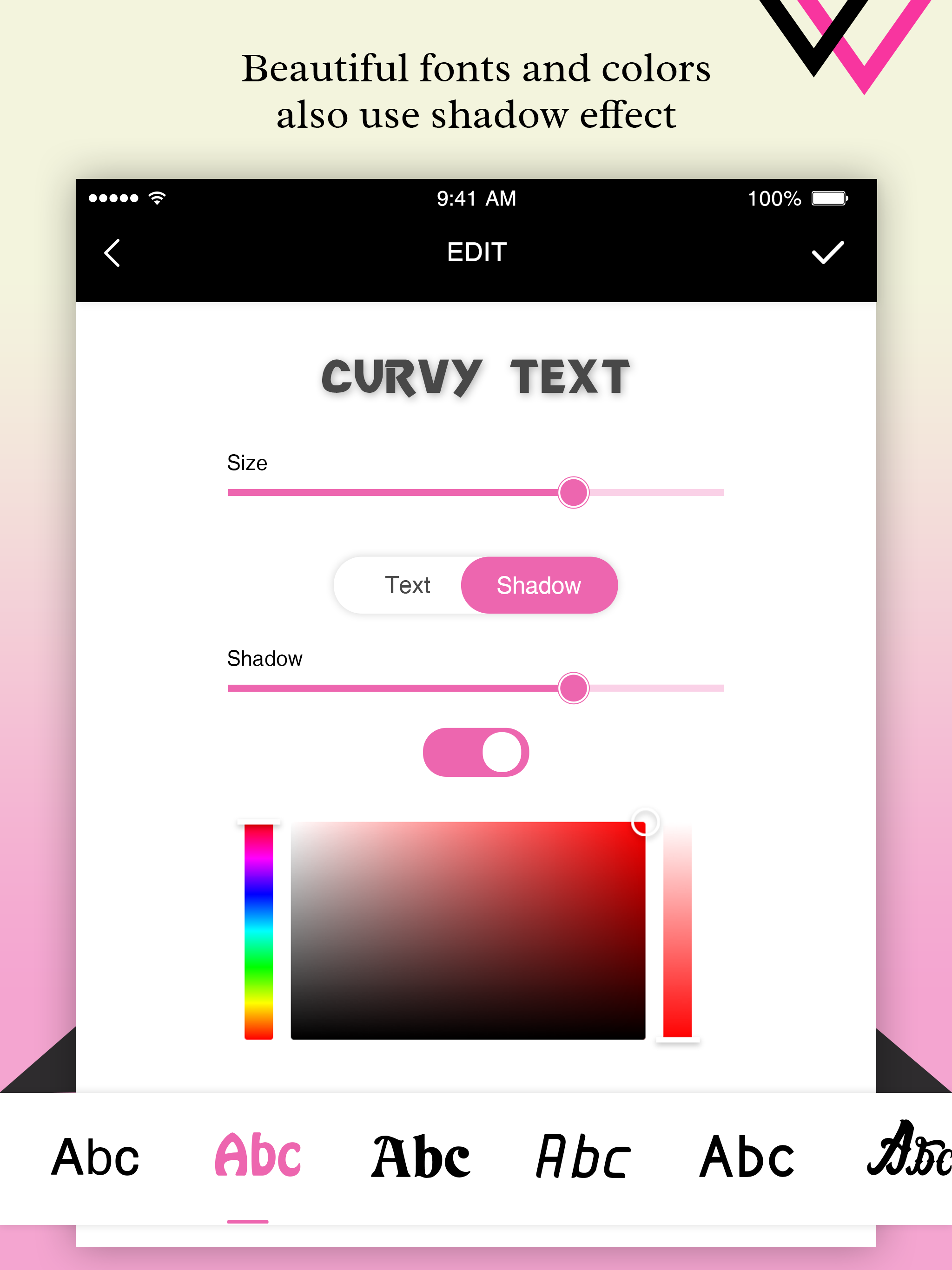 Curvy Text Photo Editor