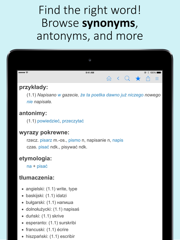 Screenshot #6 pour Polish Dictionary & Thesaurus