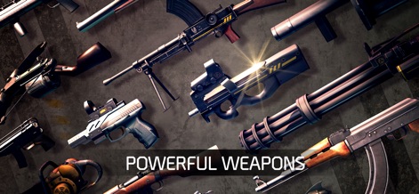 DEAD TRIGGER: Survival Shooter - Discover the extensive array of beautifully realistic weapons, from the iconic Colt 1911 to heavy-duty Miniguns, available for zombie slaying.