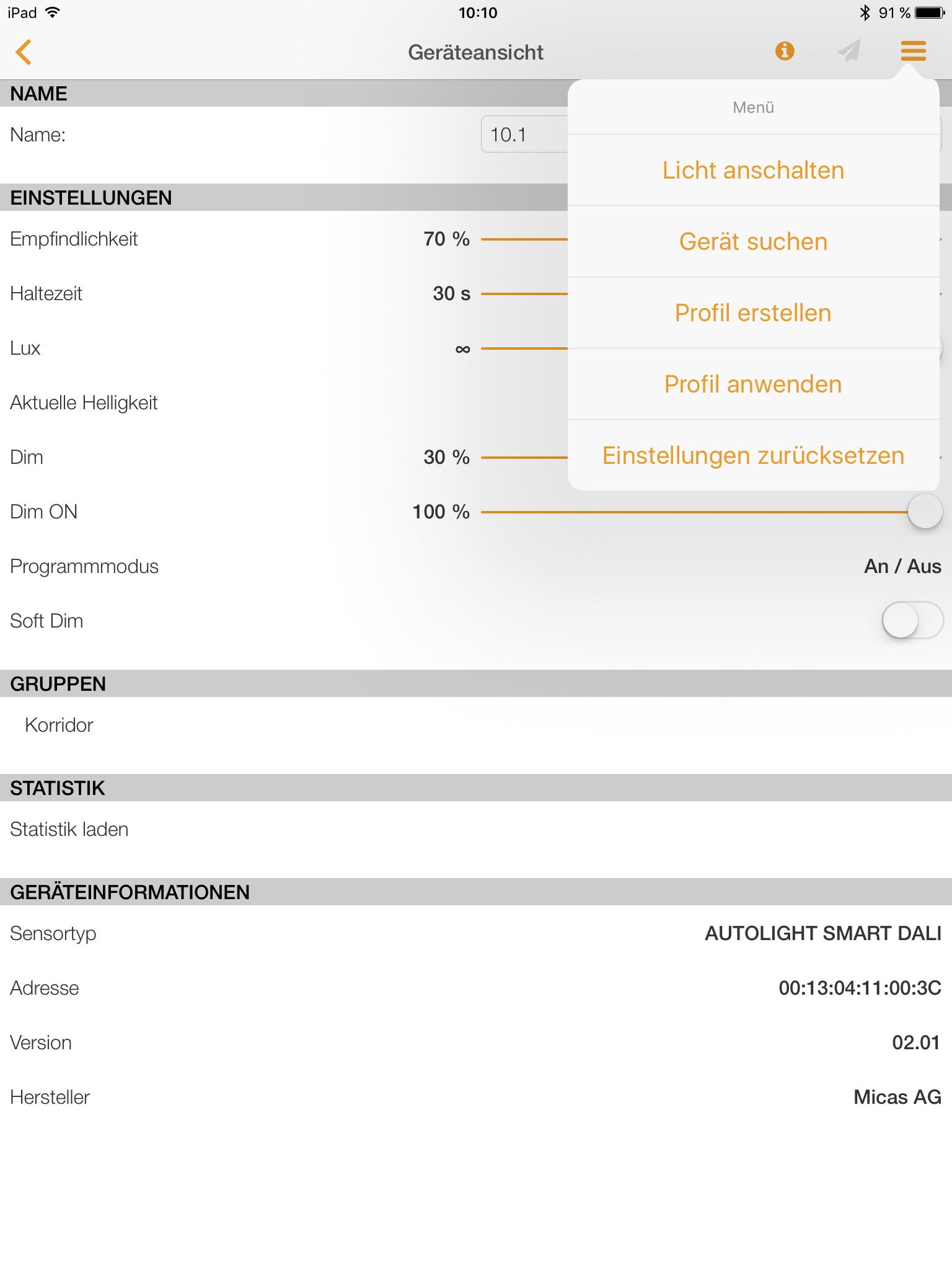 MICAS AUTOLIGHT screenshot 4