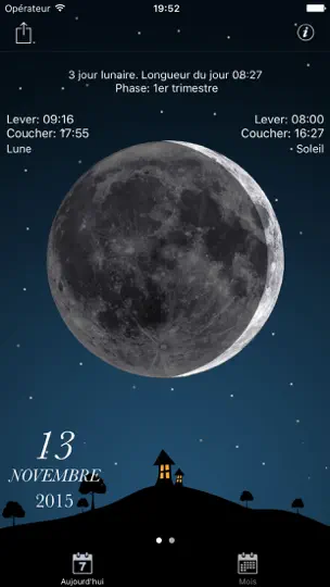 Capture d'écran de Phases De La Lune Calendrier sur iPhone 2