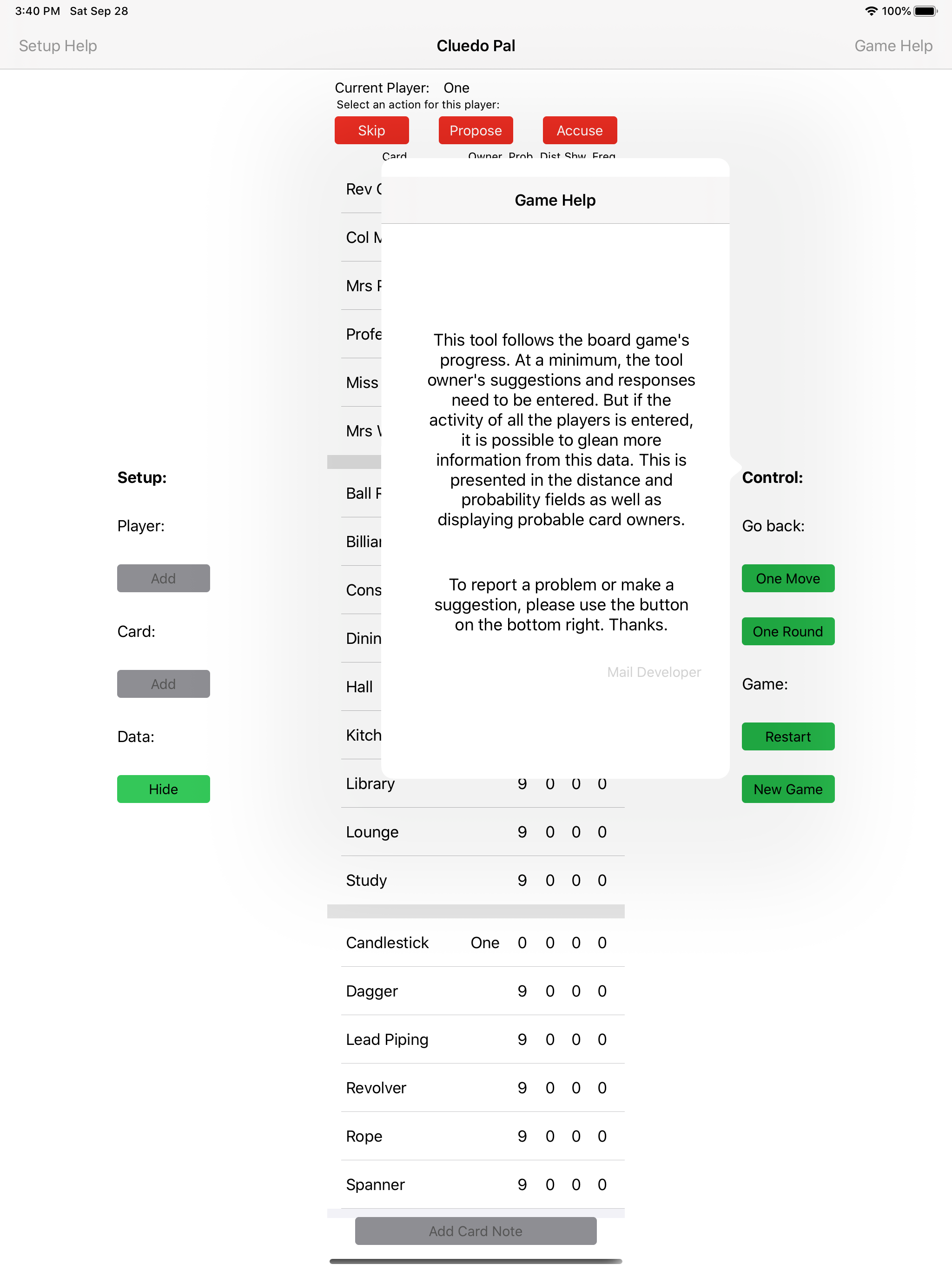 Cluedo Pal screenshot 13