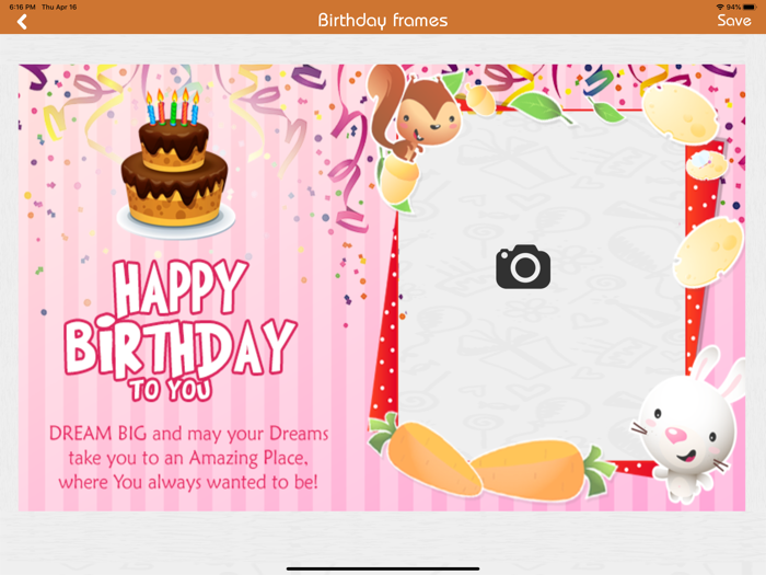 Birthday Photos Frames