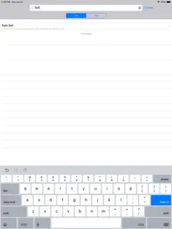 Contacts last entries & search iPad image 2