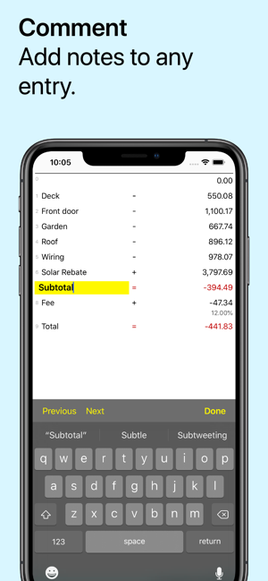 ‎Digits Tape Calculator Screenshot