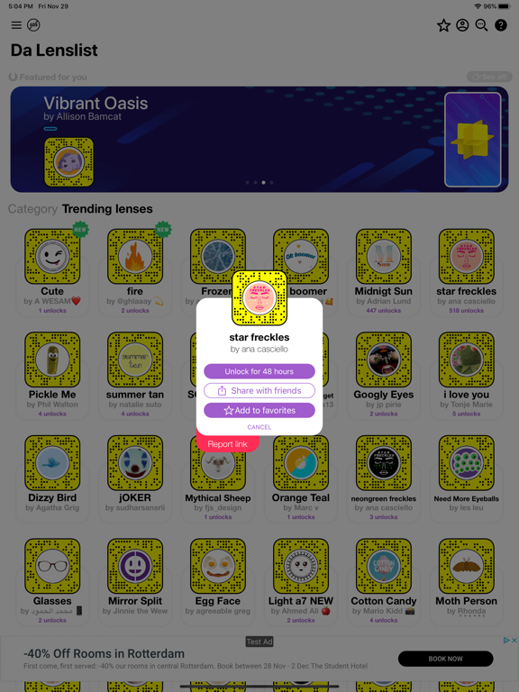Screenshot #5 pour Da Lenslist - Filters & Lenses