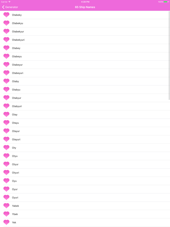 Fandom Ship Names Generator iPad screenshot 4 - Entertainment app