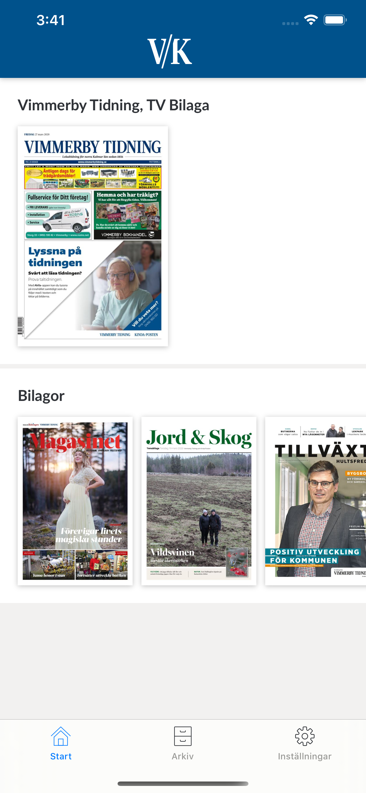 E-tidning V/K