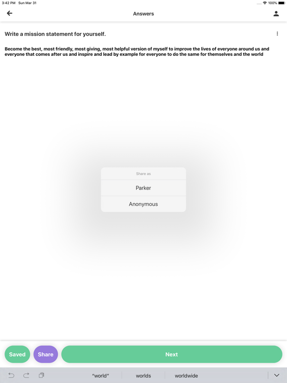 Müse: Daily Reflection Journal iPad screenshot 5 - Productivity app